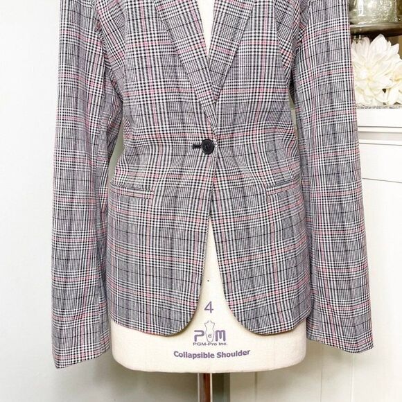 Gap Black Plaid Academy Blazer Jacket Gray 16 XL - Picture 5 of 10